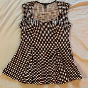 🖤FOREVER21 Polka Dot Peplum Top